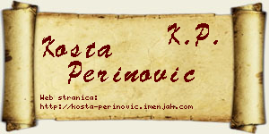 Kosta Perinović vizit kartica